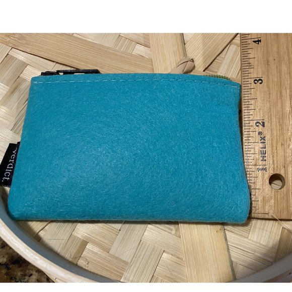 Verdict Teal Felt Coin/ Card Pouch NWOT - Picture 7 of 7